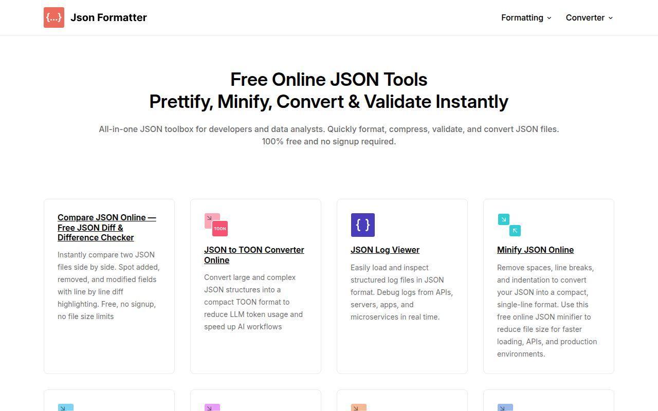 Jsonformatter.online screenshot